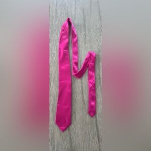 Geoffrey Beene Hot Pink Satin Skinny Tie